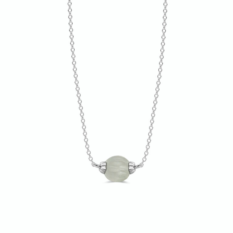 Moonstone Cancer Necklace with 925 Sterling Silver chain