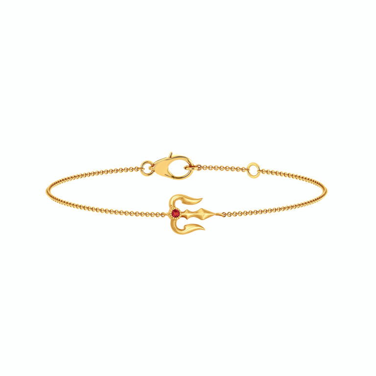 Trishul 18k Gold Plated, 925 Sterling Silver Bracelet
